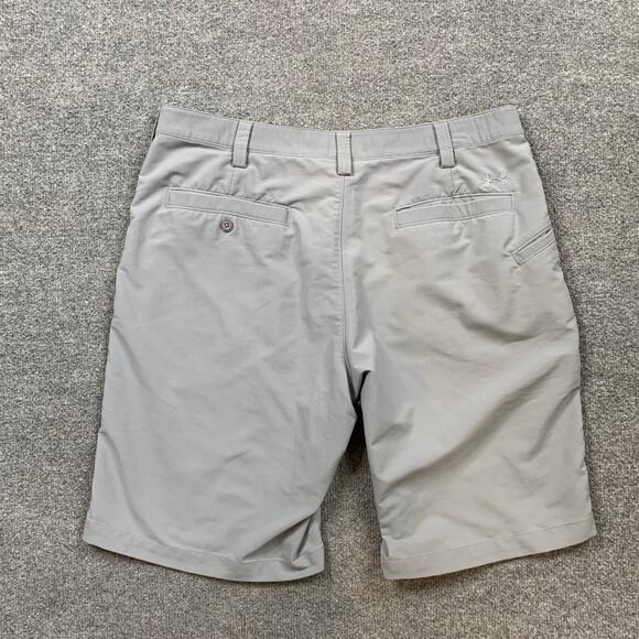 Under Armour Shorts Mens 36 Grey Leaderboard Flat Front Performance Chino Golf - Picture 9 of 11